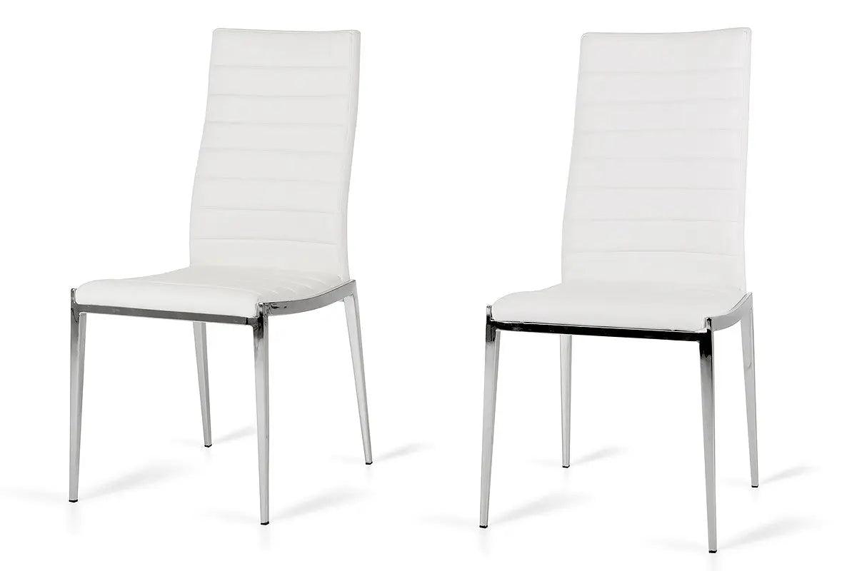 Vig Furniture - Modrest Libby Modern White Leatherette Dining Chair (Set Of 2) - Vgewf3195Ab-Wht