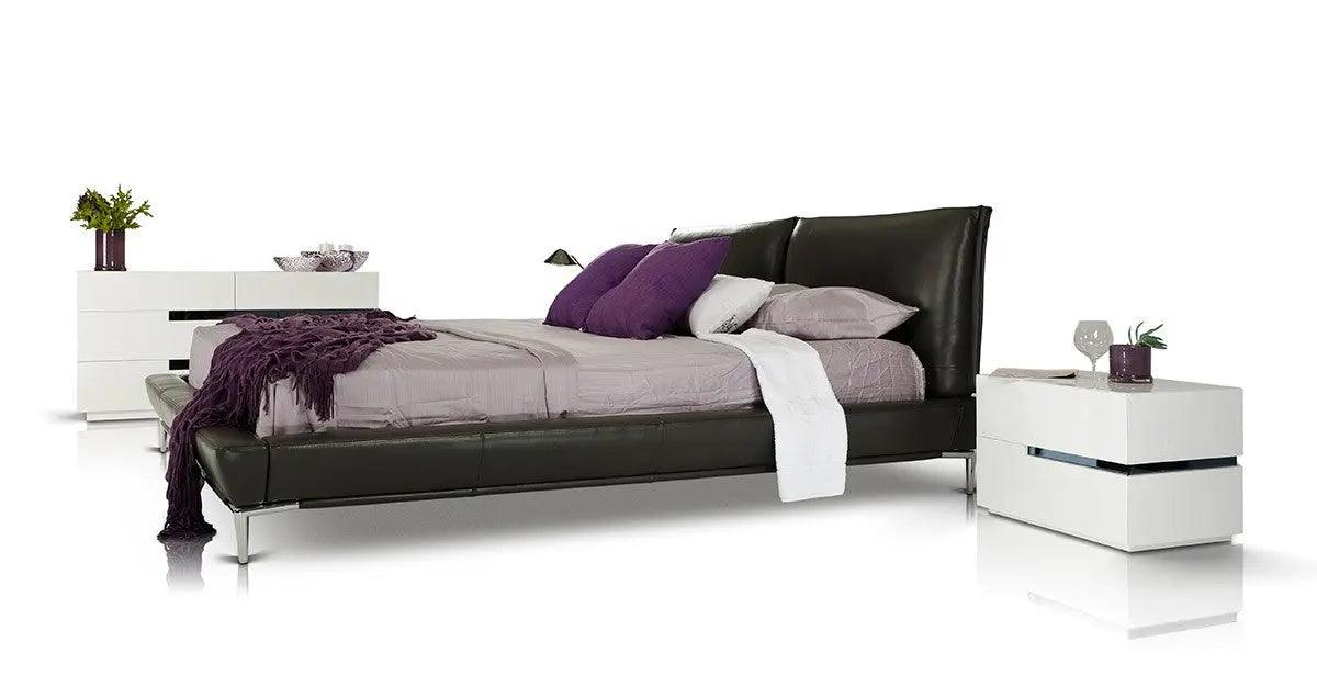 Vig Furniture - Modrest Loft - Modern Grey Eco-Leather Platform Bed - Vgkkb207-Eco