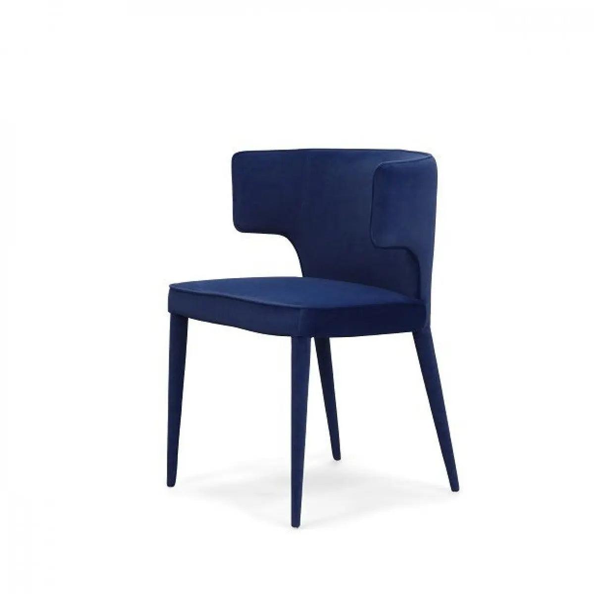 Vig Furniture - Modrest Lucero Modern Blue Velvet Dining Armchair - Vgyfdc1021F-Blu-Dc