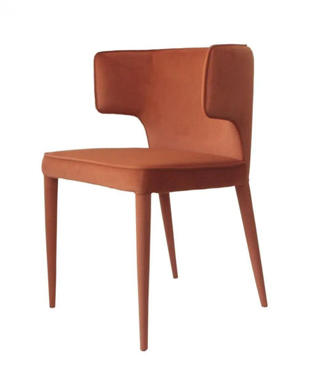 Vig Furniture - Modrest Lucero Modern Orange Velvet Dining Armchair - Vgyfdc1021F-Org-Dc