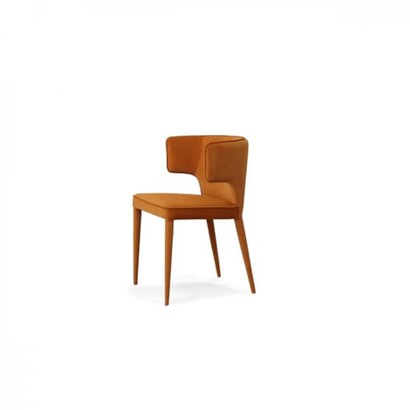 Vig Furniture - Modrest Lucero Modern Orange Velvet Dining Armchair - Vgyfdc1021F-Org-Dc