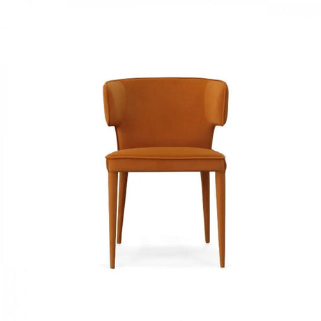 Vig Furniture - Modrest Lucero Modern Orange Velvet Dining Armchair - Vgyfdc1021F-Org-Dc