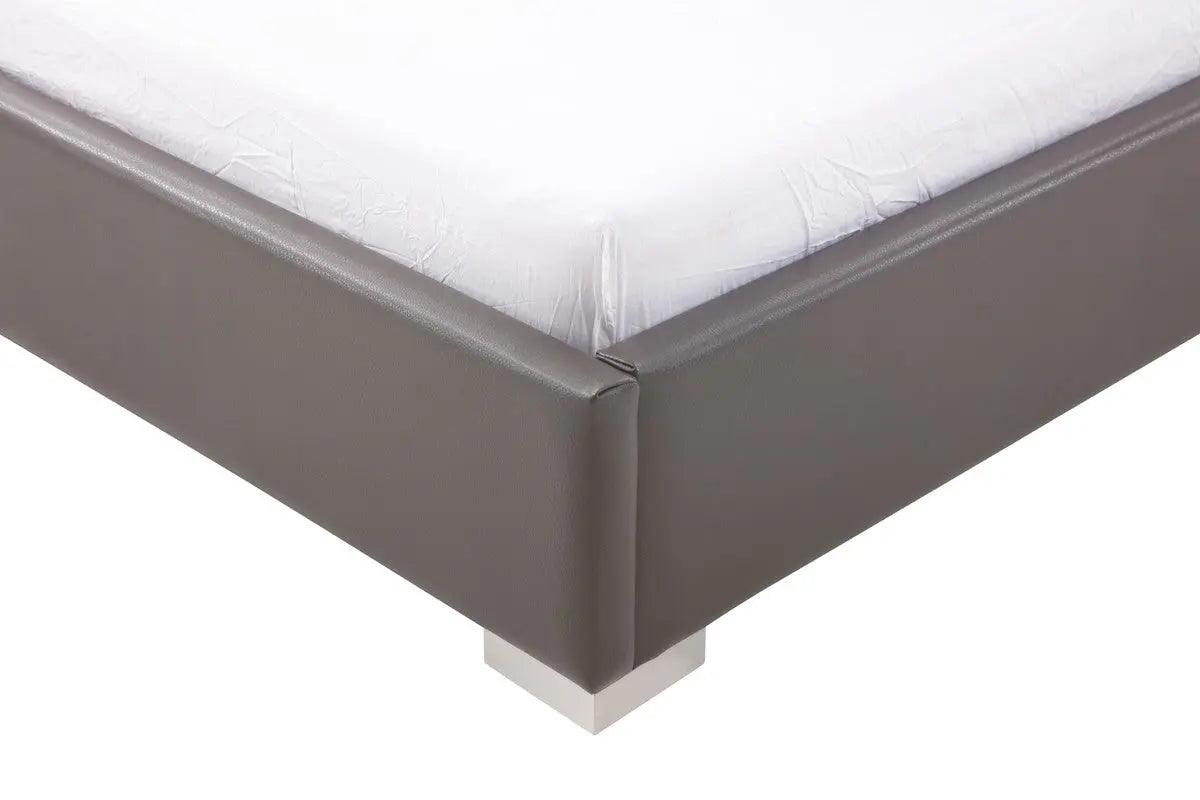 Vig Furniture - Modrest Lucy Modern Grey Leatherette Bed - Vgvcbd1708-Grypu