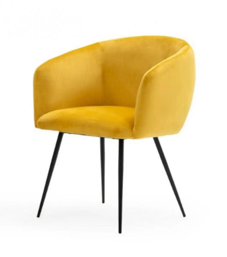 Vig Furniture - Modrest Luzerne Modern Yellow Velvet Dining Chair - Vgyfdc1041-Yel-Dc