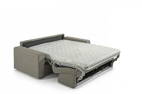 Vig Furniture - Modrest Made In Italy Urrita - Modern Gray Fabric Sofa Bed W- Queen Size Mattress - Vgacurrita-Q-Gry