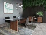 Vig Furniture - Modrest Maggie - Modern Walnut And Black Ceramic Top Dining Table - Vgdwj3555-1