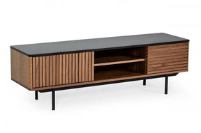 Modrest Maggie Modern Walnut And Grey Tv Stand Vgdwj9715