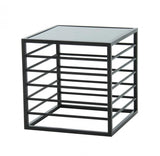 Vig Furniture - Modrest Malvo Modern Black Glass End Table - Vgodlz-215E-Blk-Et