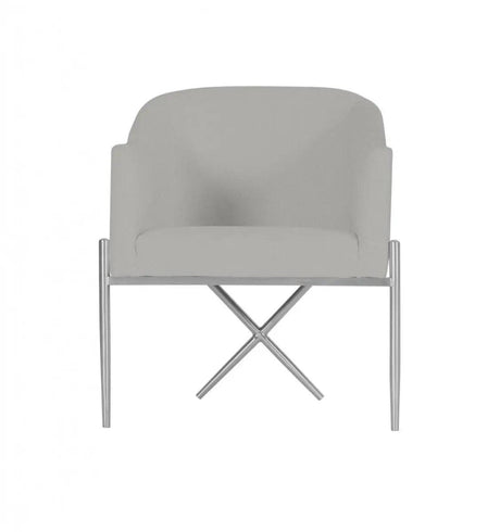 Vig Furniture - Modrest Mancos Modern Grey Velvet Accent Chair - Vgmfoc-296-Gry-Ch