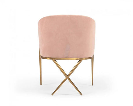 Vig Furniture - Modrest Mancos - Modern Pink Velvet Accent Chair - Vgmfoc-296-Pk-Ch