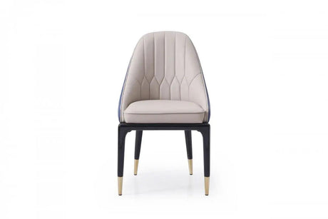 Vig Furniture - Modrest Marco - Modern Glam Beige & Blue Dining Chair - Vgvcb1869-Blu-Dc