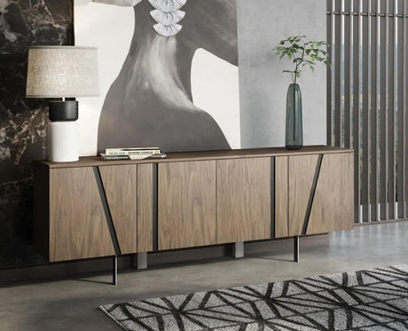 Vig Furniture - Modrest Mario - Modern Walnut Veneer Buffet - Vgbbmk1802Sb-Wal-Bufx