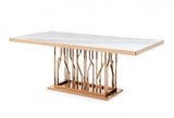 Vig Furniture - Modrest Marston Modern Large White Marble & Rosegold Dining Table - Vgvct8919-M-Dt-Lrg