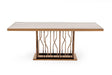 Modrest Marston Modern White Marble & Rosegold Dining Table Vgvct8919-M