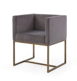 Vig Furniture - Modrest Marty Modern Dark Grey & Copper Antique Brass Dining Chair - Vgvcb8368-Dgry-Dc