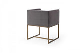 Vig Furniture - Modrest Marty Modern Dark Grey & Copper Antique Brass Dining Chair - Vgvcb8368-Dgry-Dc