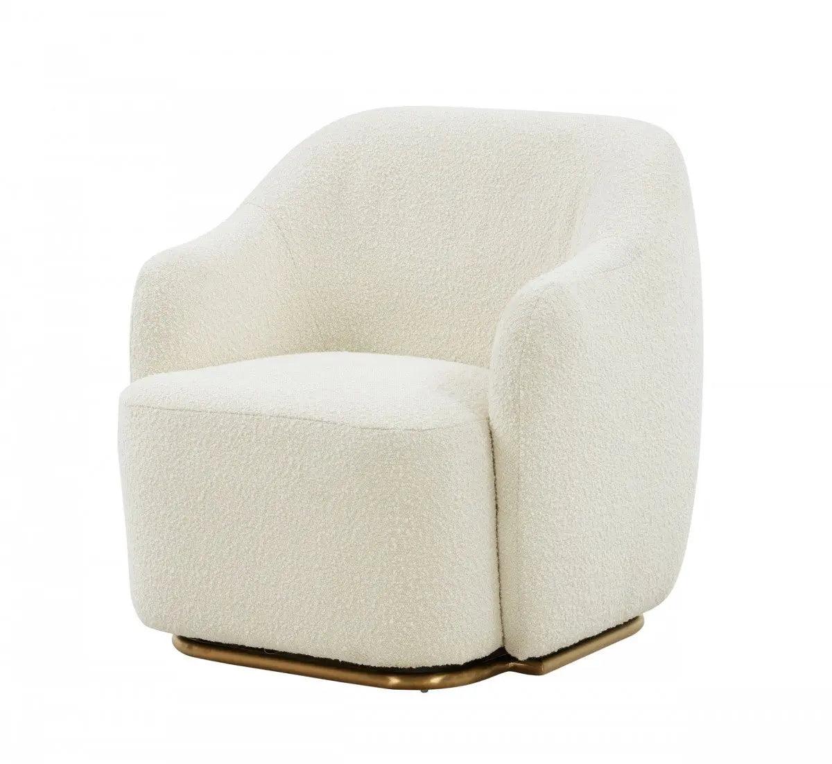 Vig Furniture - Modrest Masha Modern Off White Sherpa Accent Chair - Vgrhac-538-Wht-1