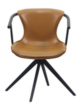 Vig Furniture - Modrest Maureen Modern Camel & Black Dining Chair - Vghr3571-Cml-Dc