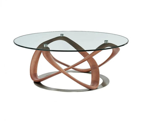 Vig Furniture - Modrest Michele Modern Glass Walnut Coffee Table - Vgcsct-20050-Brn-Ct