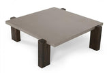 Vig Furniture - Modrest Milton Dark Grey & Walnut Square Coffee Table - Vggr667514-Wal-Sq