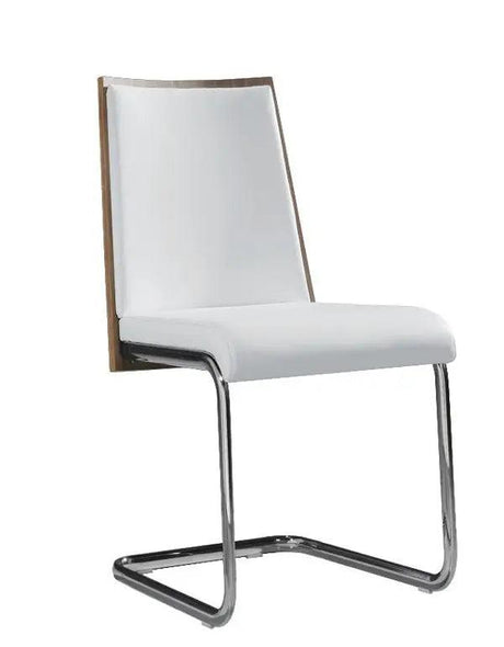 Vig Furniture - Modrest Morgan Modern White & Walnut Dining Chair (Set Of 2) - Vgewf3175Be-Wht