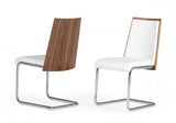 Vig Furniture - Modrest Morgan Modern White & Walnut Dining Chair (Set Of 2) - Vgewf3175Be-Wht