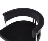 Vig Furniture - Modrest Munith Modern Black Velvet & Stainless Steel Bar Chair - Vgzab9504-Blk-Bs