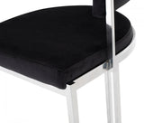 Vig Furniture - Modrest Munith Modern Black Velvet & Stainless Steel Bar Chair - Vgzab9504-Blk-Bs