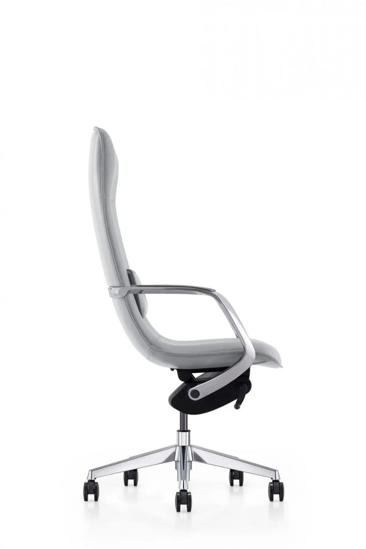 Vig Furniture - Modrest Nadella Modern Black High Back Executive Office Chair - Vgfufk003-A-Gry-Oc