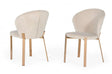 Modrest Nadia Modern Beige Velvet & Rosegold Dining Chair (Set Of 2) Vgvcb209-Bei