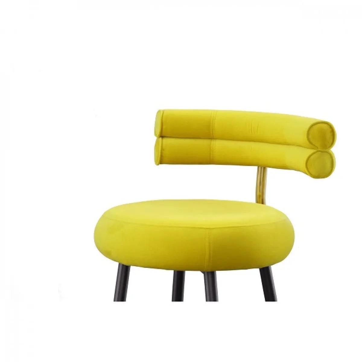 Vig Furniture - Modrest Nassau Modern Glam Yellow With Black & Gold Barstool - Vgeumc-9702Ch-Bs