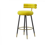 Vig Furniture - Modrest Nassau Modern Glam Yellow With Black & Gold Barstool - Vgeumc-9702Ch-Bs