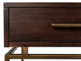 Vig Furniture - Modrest Nathan - Modern Acacia & Brass End Table - Vgnx19187