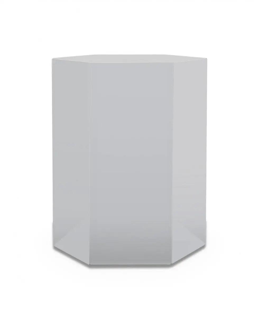 Vig Furniture - Modrest Newmont Large Light Grey High Gloss End Table - Vgbbmnd-Ct45-Ltgry-Et