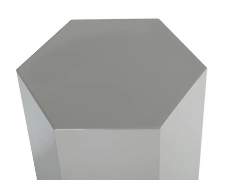 Vig Furniture - Modrest Newmont Large Light Grey High Gloss End Table - Vgbbmnd-Ct45-Ltgry-Et