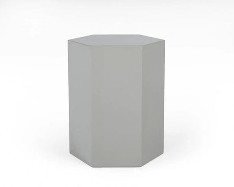 Vig Furniture - Modrest Newmont Large Light Grey High Gloss End Table - Vgbbmnd-Ct45-Ltgry-Et