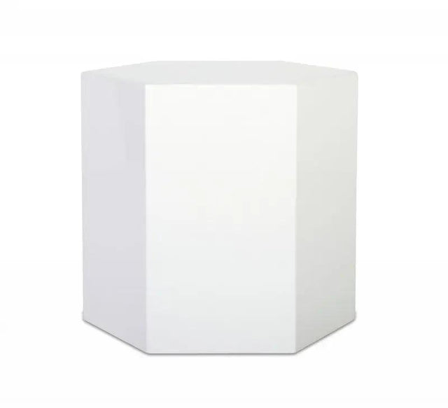 Vig Furniture - Modrest Newmont - Modern Medium White High Gloss End Table - Vgbb-Mnd-Ct34-Wht