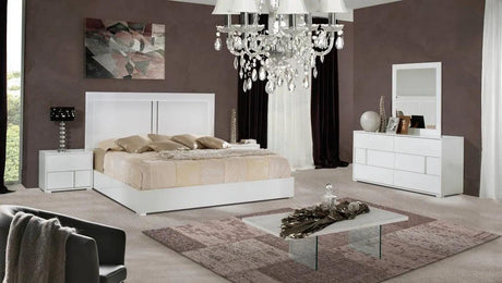 Vig Furniture - Modrest Nicla Italian Modern White Bed - Vgacnicla-Bed