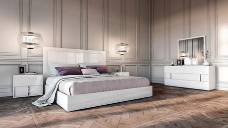 Vig Furniture - Modrest Nicla Italian Modern White Bed - Vgacnicla-Bed