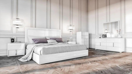 Vig Furniture - Modrest Nicla Italian Modern White Bed - Vgacnicla-Bed