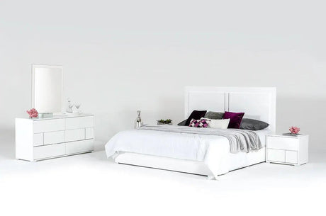 Vig Furniture - Modrest Nicla Italian Modern White Bedroom Set - Vgacnicla-Set