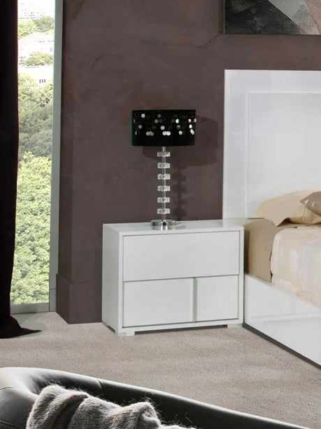 Vig Furniture - Modrest Nicla Italian Modern White Nightstand - Vgacnicla-Ns