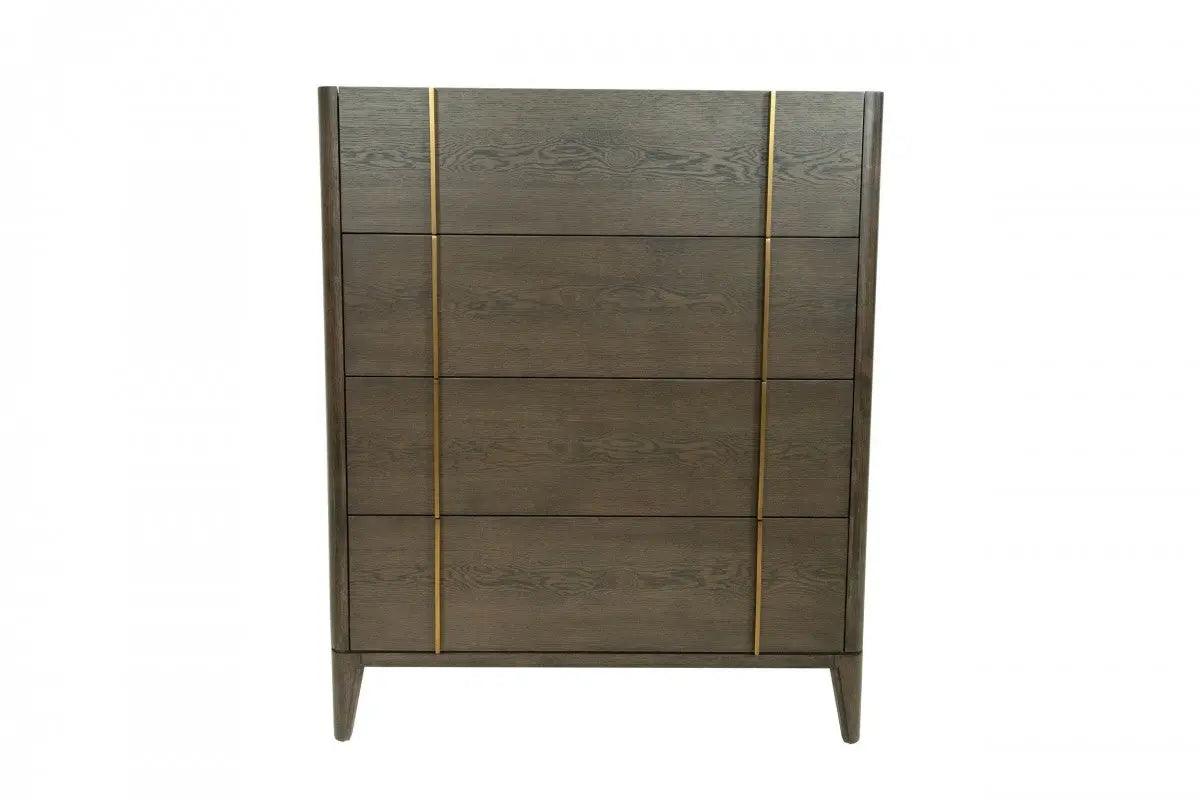 Vig Furniture - Modrest Oakley Mid-Century Dark Brown Chest - Vgwdlcy-Tb4-Oa-Chst