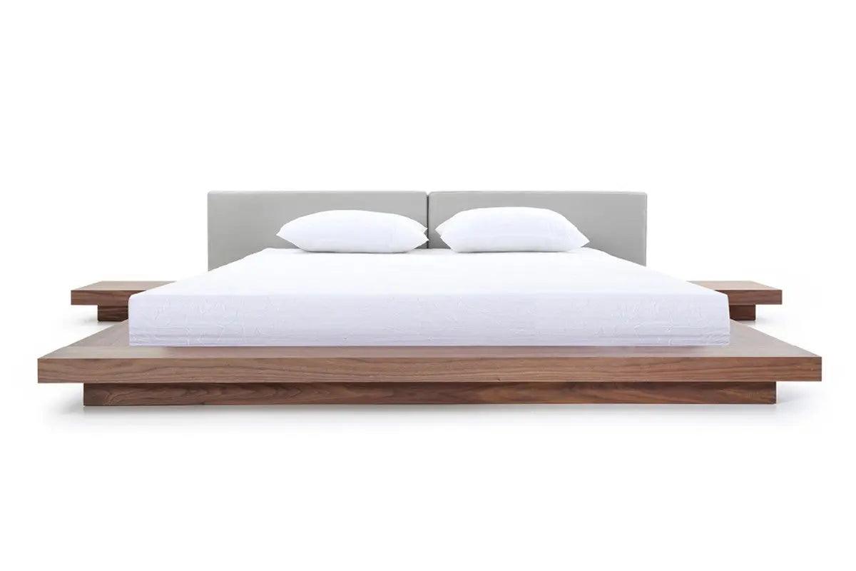 Vig Furniture - Modrest Opal Modern Walnut & Grey Platform Bed - Vgvcbd855-Walgry