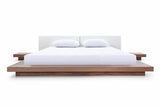 Vig Furniture - Modrest Opal Modern Walnut & White Platform Bed - Vgvcbd855-Walwht