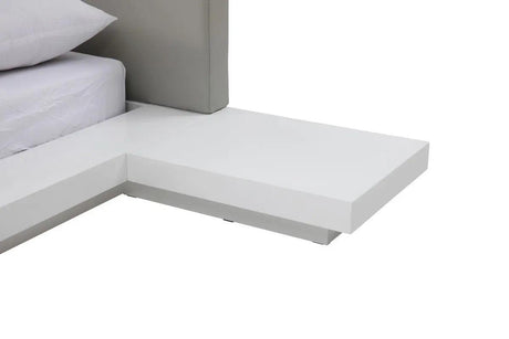 Vig Furniture - Modrest Opal Modern White & Grey Platform Bed - Vgvcbd855-Whtgry