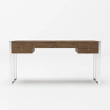 Vig Furniture - Modrest Orcutt - Modern Walnut & Stainless Steel Desk - Vgbbmq2003-Desk