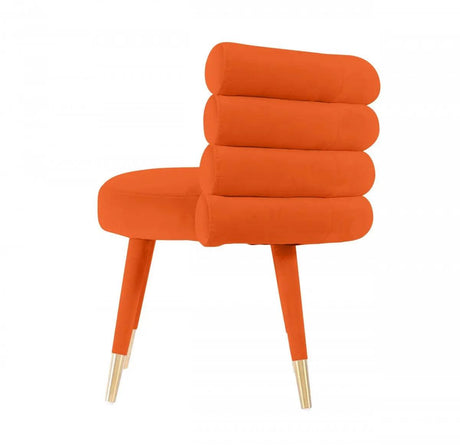 Vig Furniture - Modrest Otero Modern Orange & Gold Velvet Accent Chair - Vgmfmc-4239-Org-Ch