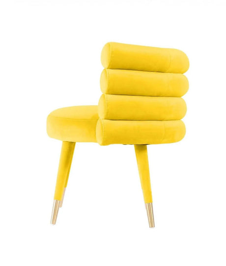 Vig Furniture - Modrest Otero Modern Yellow & Gold Velvet Accent Chair - Vgmfmc-4239-Yel-Ch