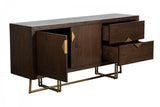 Vig Furniture - Modrest Patty - Mid-Century Acacia & Brass Buffet - Vgnxnyora-Aca-Buf